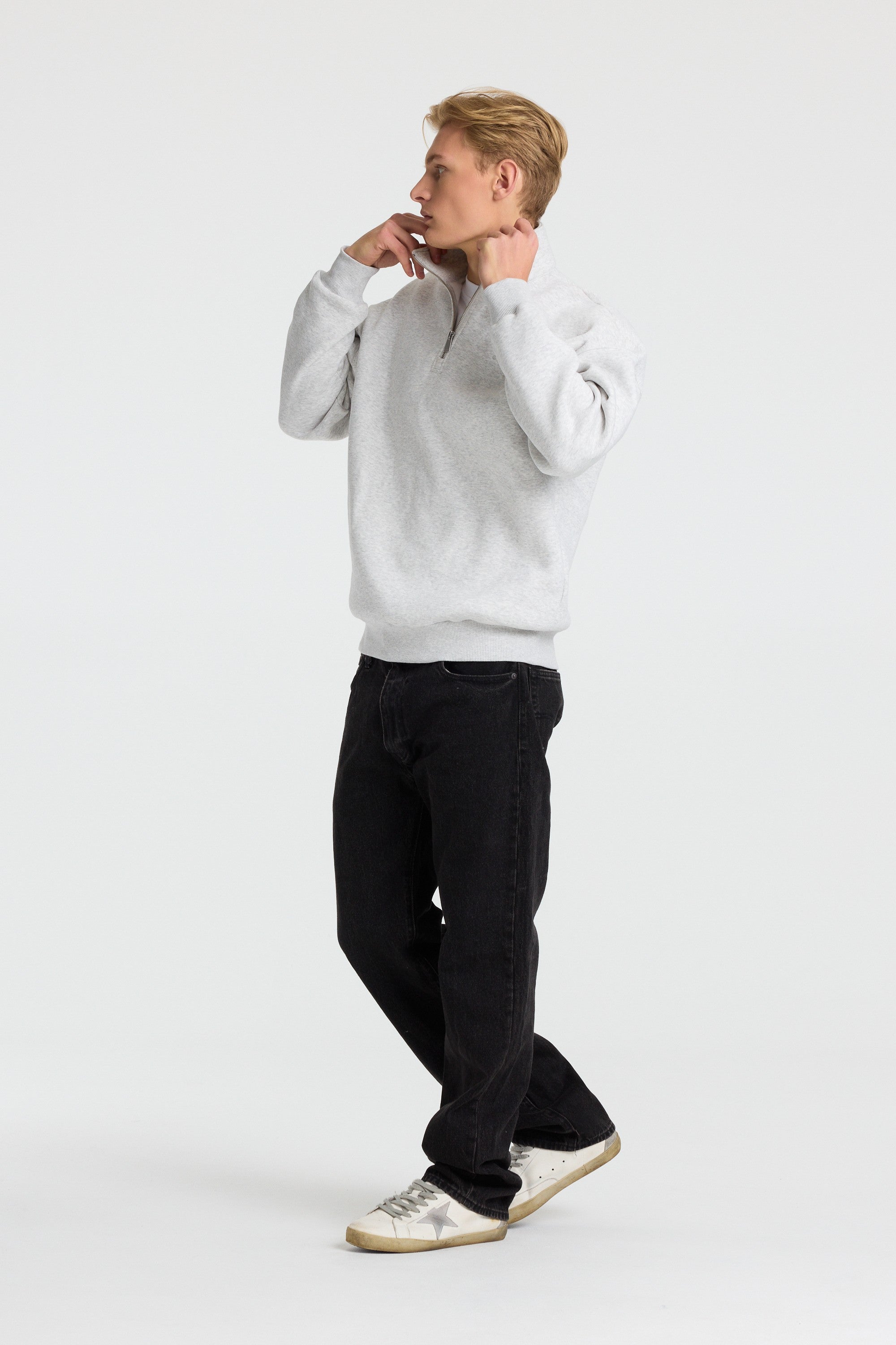 M. 1/4 Zip - Grey Melange